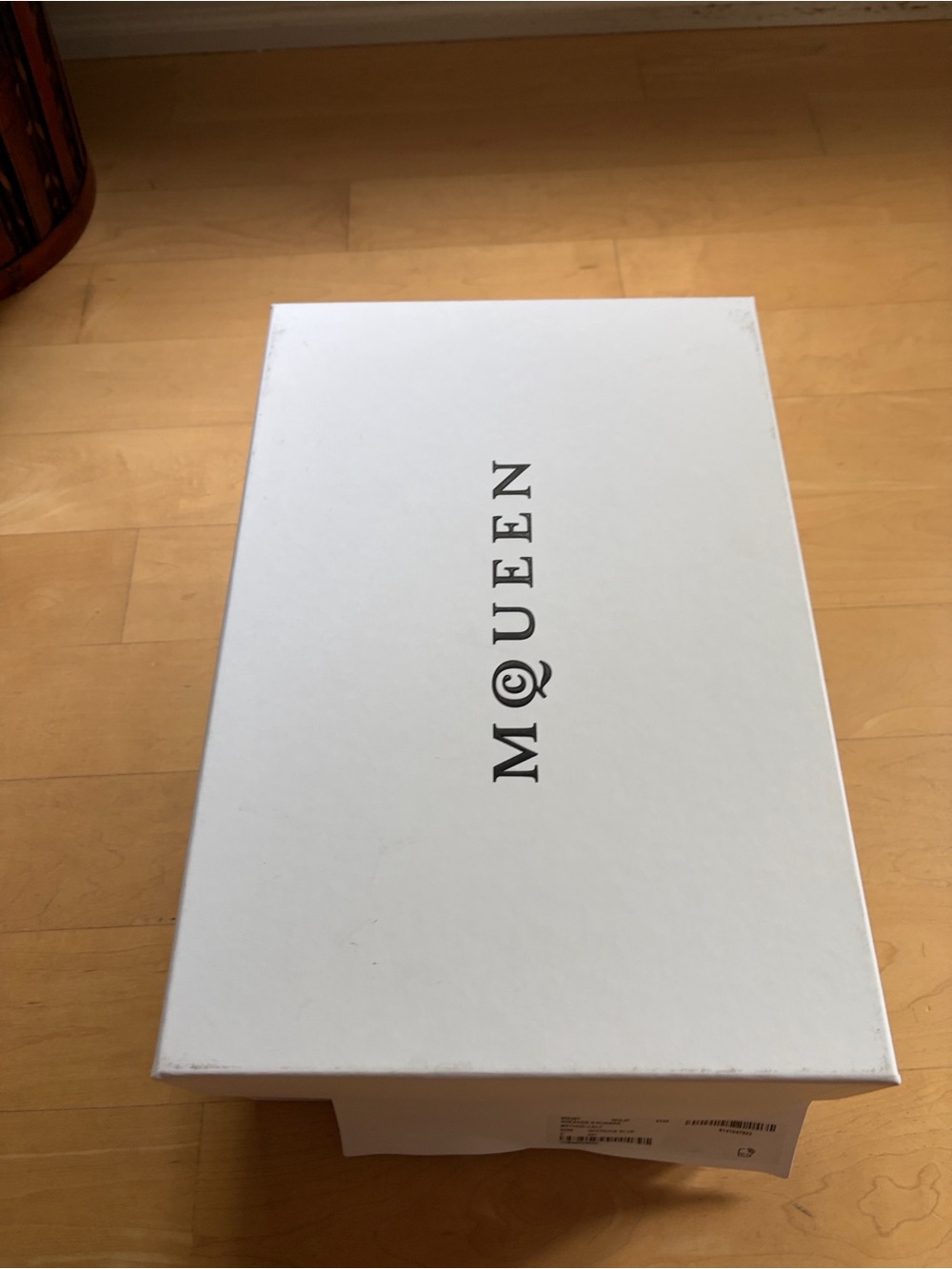 Alexander McQueen White empty storage box